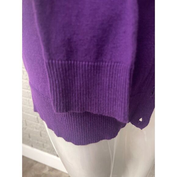 NWT New York & Co. Purple Fine Knit Sweater Size M - Picture 7 of 10